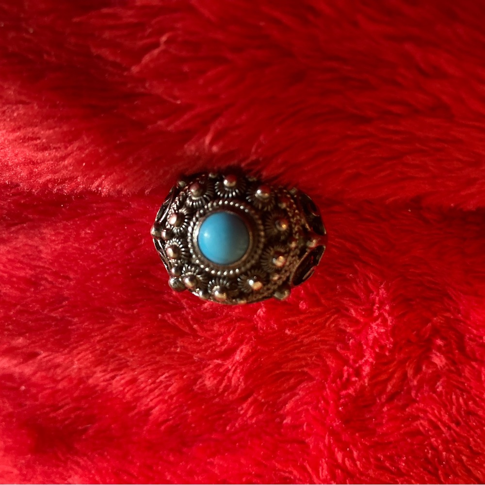 Elegant Silver and Blue Women's Ring - Picture 4 of 7